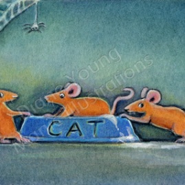 Mice at halloween Painting by Diane Young
